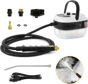 Dyna-Living Steam Cleaner 2500W Car Steamer for Auto Detailing Handheld Steamer Cleaner for Home, High Pressure Steam Cleaner with 1L Water Tank Portable Steamer for Cleaning Kitchen Hood Use