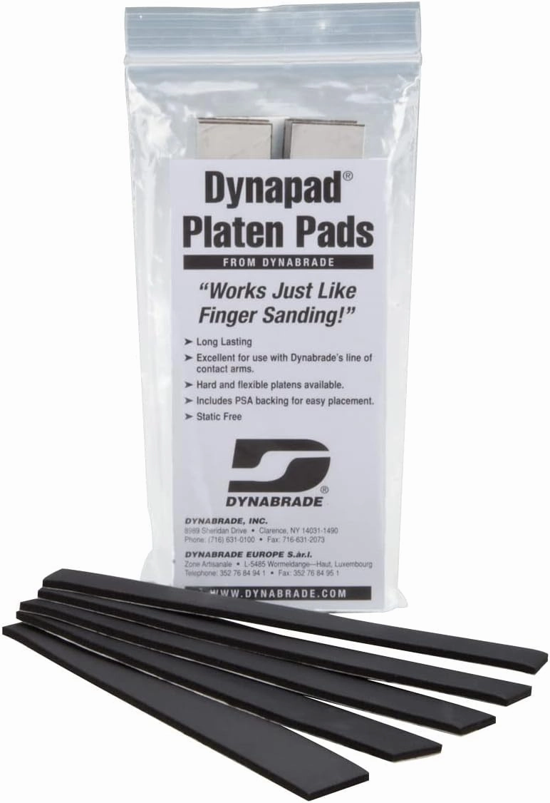 Dynabrade (11026) 1/2" W X 7" L DynaPad Contact Arm Hard Platen Pads | Compatible with Dynafile, Dynafile II & Dynafile III | 3mm Thickness | 5 Pack