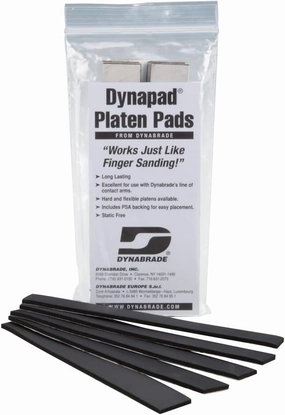 Dynabrade (11026) 1/2" W X 7" L DynaPad Contact Arm Hard Platen Pads | Compatible with Dynafile, Dynafile II & Dynafile III | 3mm Thickness | 5 Pack