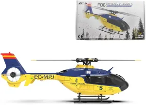 EC-135 F06 RC Helicopter for Beginner Adults, RC Military Aircraft 1/36 2.4G RC 6CH Direct Drive Brushless Aircraft Helicopter with 6-axis Gyroscope, RC Airplanes Toys - RTF Version