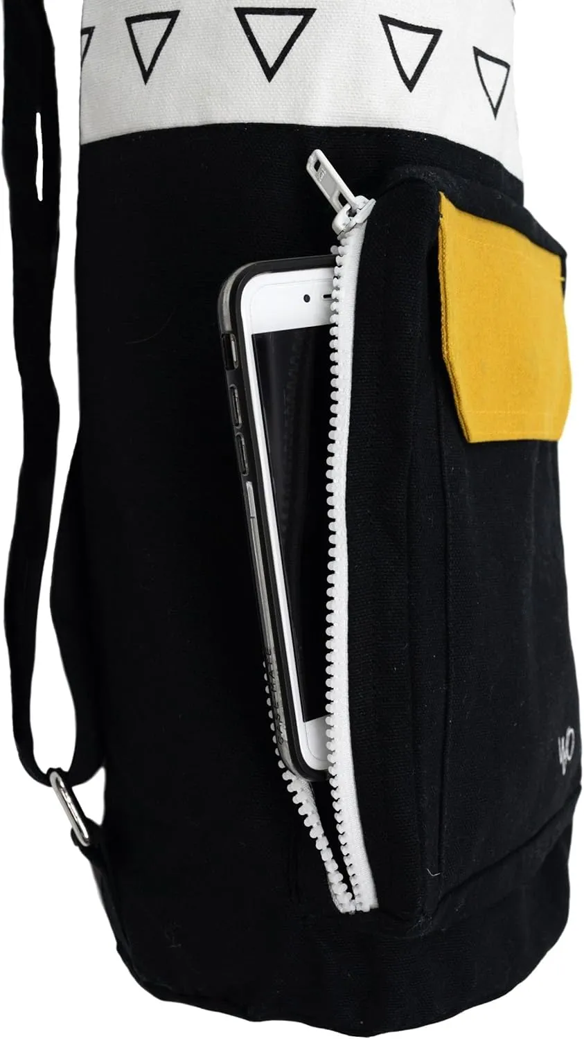 Eco Friendly Yoga Mat Bag | Organic Yoga Bag For Extra Wide Mats | Yoga Mat Carrier for Men & Women: Full Zip, Adjustable Carry, Pockets, 100% Cotton Canvas