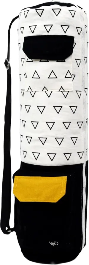 Eco Friendly Yoga Mat Bag | Organic Yoga Bag For Extra Wide Mats | Yoga Mat Carrier for Men & Women: Full Zip, Adjustable Carry, Pockets, 100% Cotton Canvas
