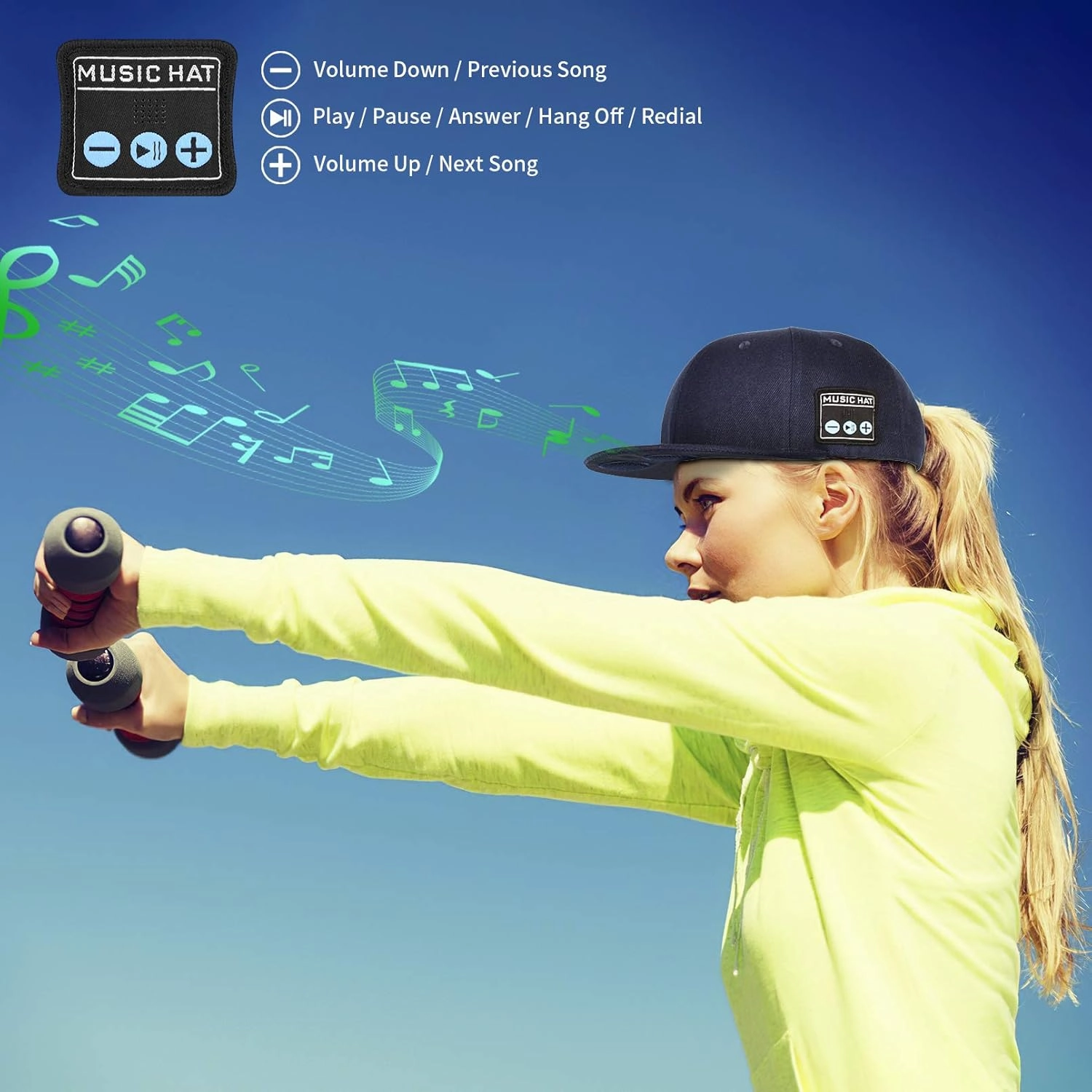 EDYELL Hat with Bluetooth Speaker Adjustable Bluetooth Hat Wireless Smart Speakerphone Cap for Outdoor Sport Baseball Cap is The Birthday Gifts for Men/Women/Boys/Girls