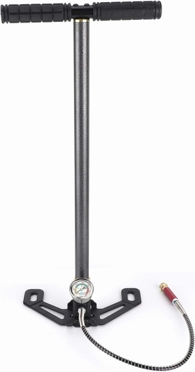 Ejoyous High Pressure Hand Pump, 3 Stage Air Filling Stirrup Pump up to 6000 psi Airgun PCP Pump with Gauge for High Pressure Tires and Pre-Charged Pneumatic Airguns