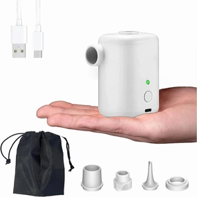 Electric Air Pump-Portable Air Pump with 2000mAh Battery USB Rechargeable to Inflate Deflate for Swimming Ring,Pool Floats，Air Bed，Storage Bag Pumping - Non-Vacuum Effect