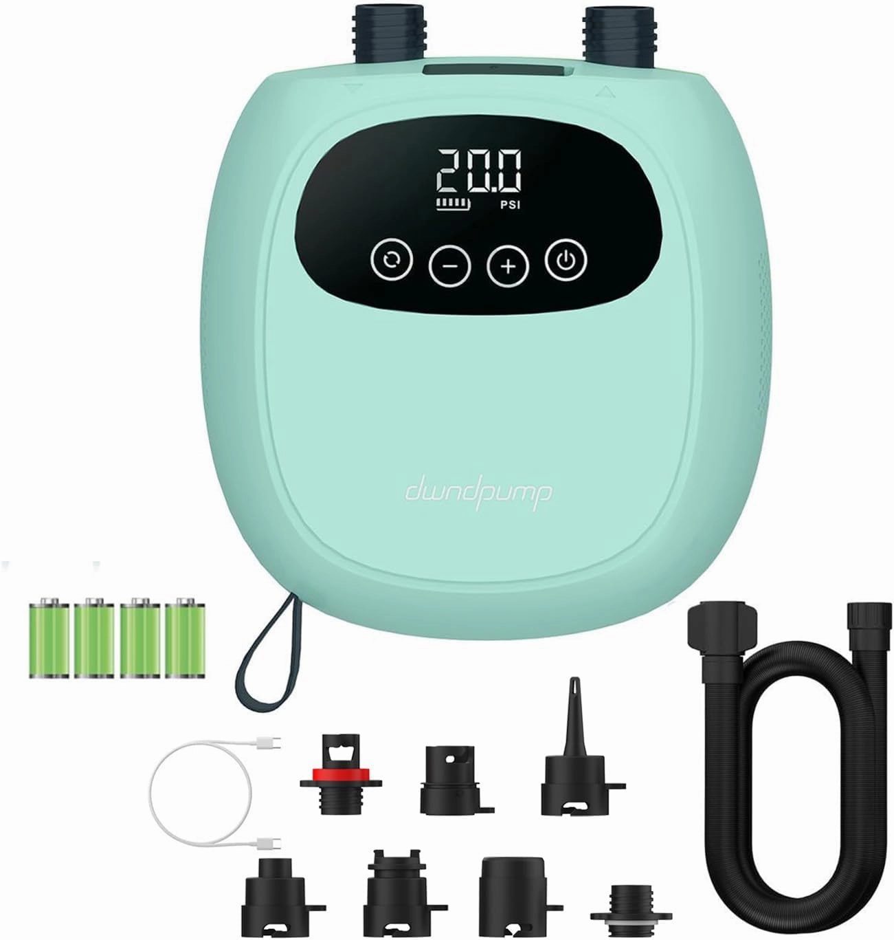 Electric Paddle Board Pump, Rechargeable 20PSI SUP Pump, Dual-Stage Inflation and Deflation Sup Air Pump, Portable Electric Pump for Kayaks, Wind Wings, SUPs