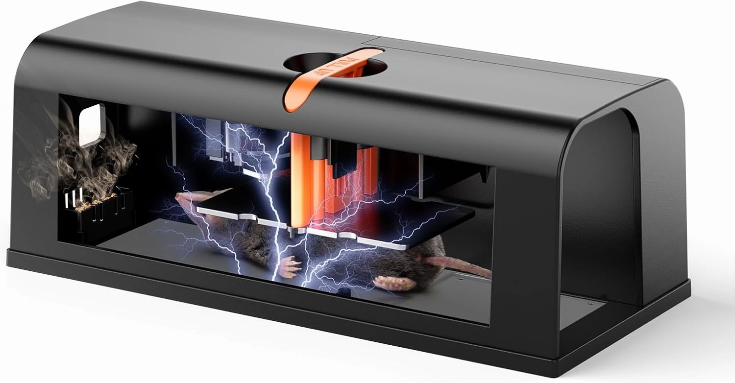 Electric Rat Trap,New Mouse Traps Indoor with Automatic Lift Gate,Powerful Voltage Instantly Kills Rats and Mice,Humane Rodent Killing Solution,Upgraded Rodent Zapper for Home (1)