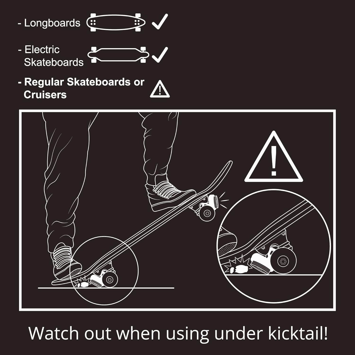 Electric Skateboard Lights for Night Riding. LED Skateboard Light Kit. Longboard Lights USB Rechargeable. Skate Board Headlight Front and Back. Ideal Electric Skateboards Accessories