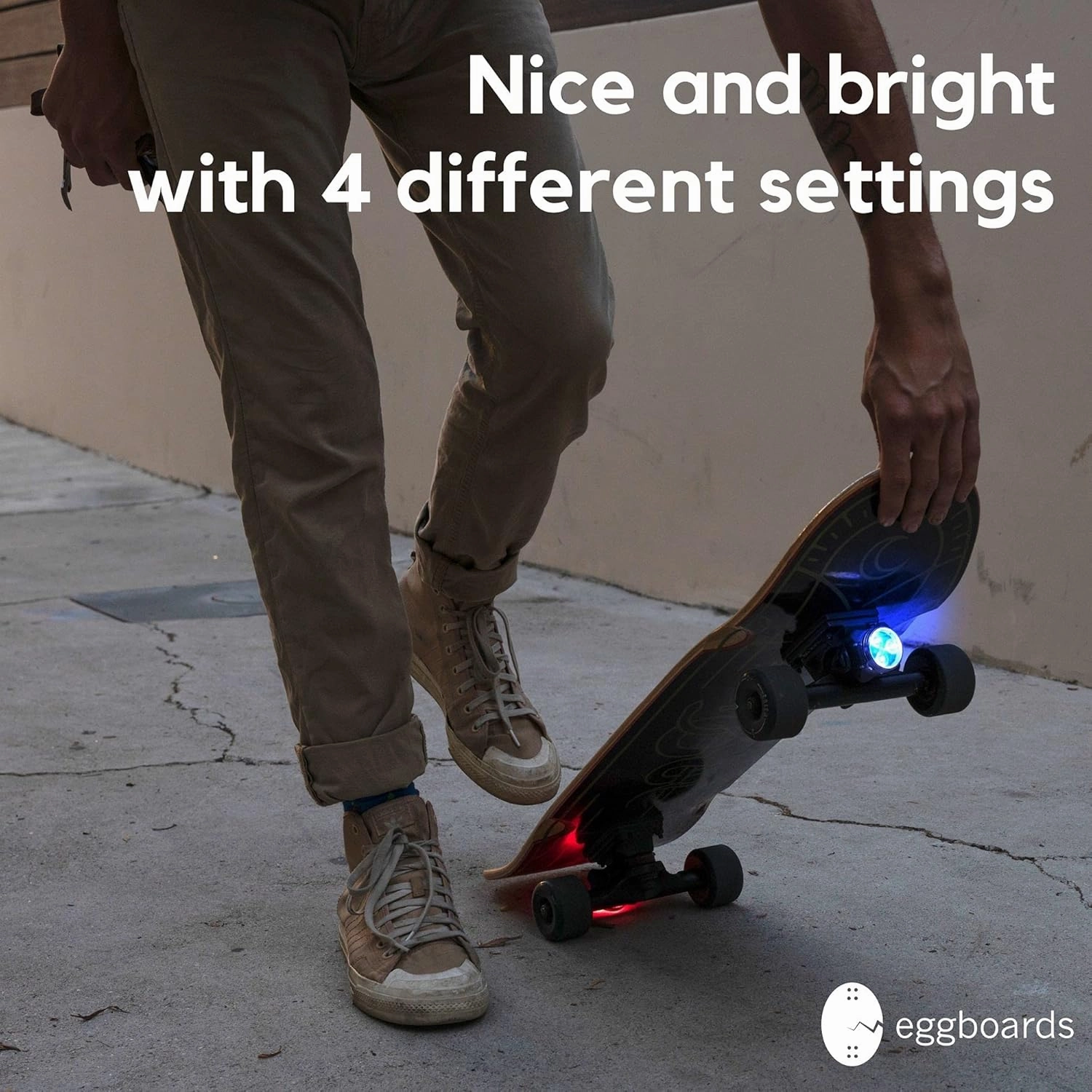 Electric Skateboard Lights for Night Riding. LED Skateboard Light Kit. Longboard Lights USB Rechargeable. Skate Board Headlight Front and Back. Ideal Electric Skateboards Accessories