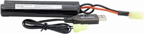 Elite Force Starter Power Pack Airsoft Battery for 6mm BB AEG Airsoft Guns, Includes 9.6V NiMH 1200 mAh Butterfly Battery and USB Charger