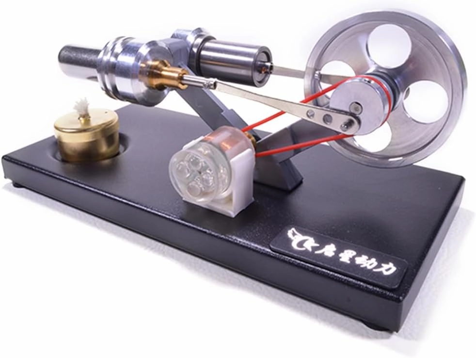 Engine Model Kits, Metal Stirling Engine Kit for Adults, Generator Heat Motor Model Educational Physics Experiment STEM Model