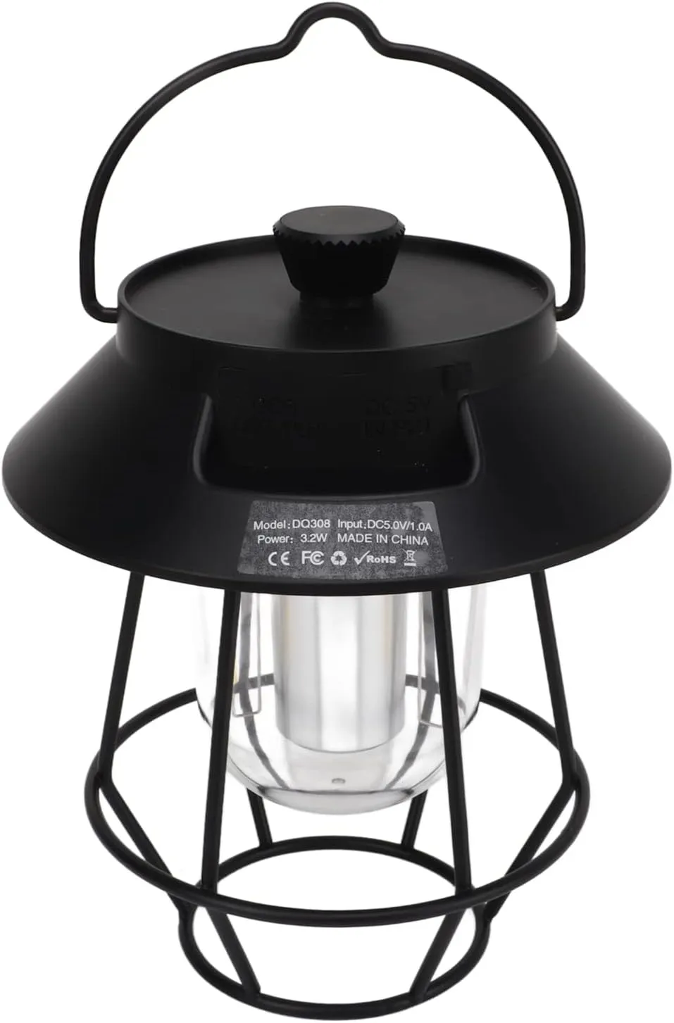 EVTSCAN USB Rechargeable Waterproof Camping Lantern with 3 Modes - Perfect Vintage Handheld Lantern with Metal Hook for Outdoor Camping Adventures