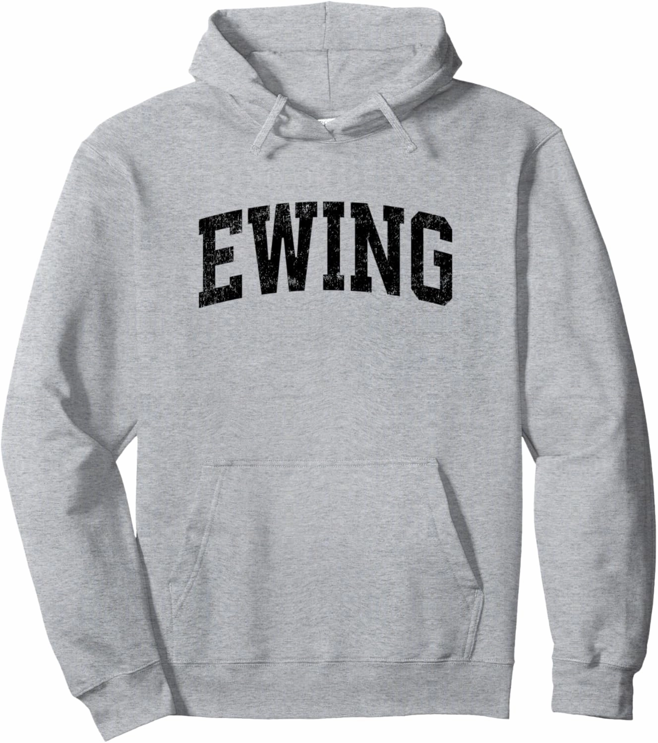 Ewing New Jersey NJ Vintage Athletic Sports Black Design Pullover Hoodie
