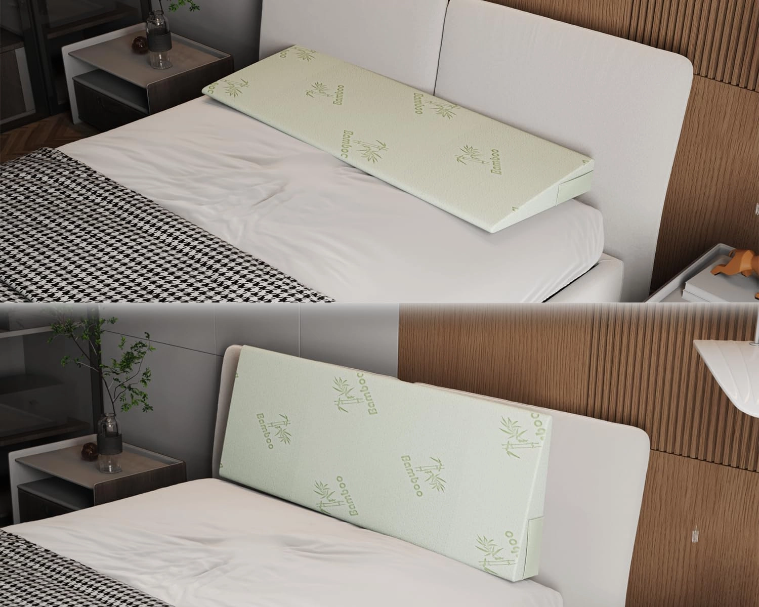Extra Wide Wedge Pillow for Acid Reflux Relief,Mattress Wedge,Inclined Mattress Elevator,Bed Wedge Pillow for Sleeping,Gerd Snoring,Post Surgery (5 inch Height, Queen)