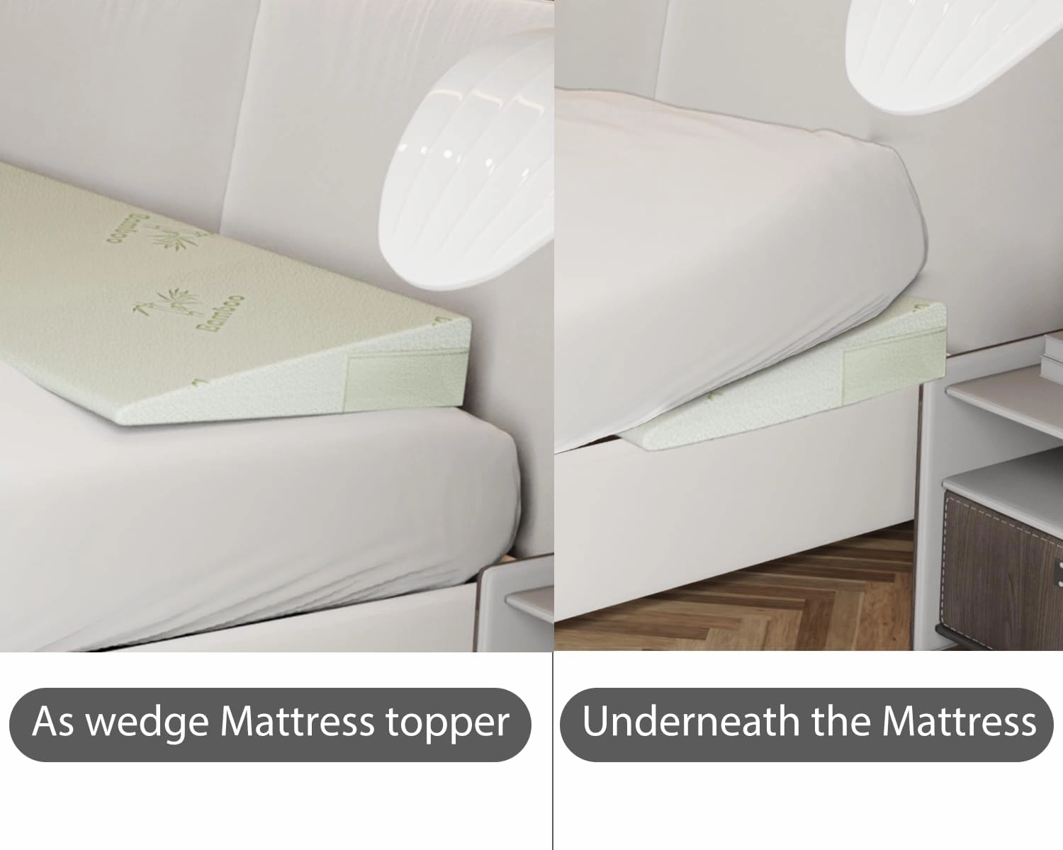 Extra Wide Wedge Pillow for Acid Reflux Relief,Mattress Wedge,Inclined Mattress Elevator,Bed Wedge Pillow for Sleeping,Gerd Snoring,Post Surgery (5 inch Height, Queen)