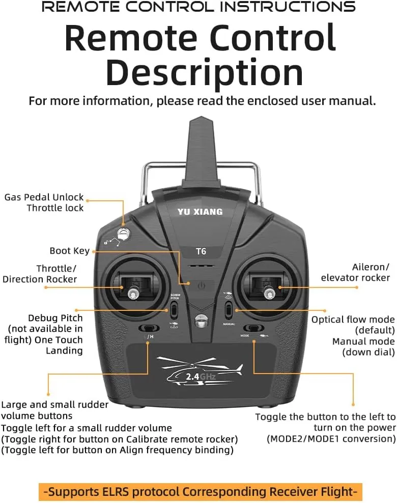 F07 Remote Control Helicopter with Optical Flow Positioning, 1/34 Scale UH-1 2.4G Brushless Direct-Drive 3D/6G Flybarless Airplanes Gift for Adults - RTF Version