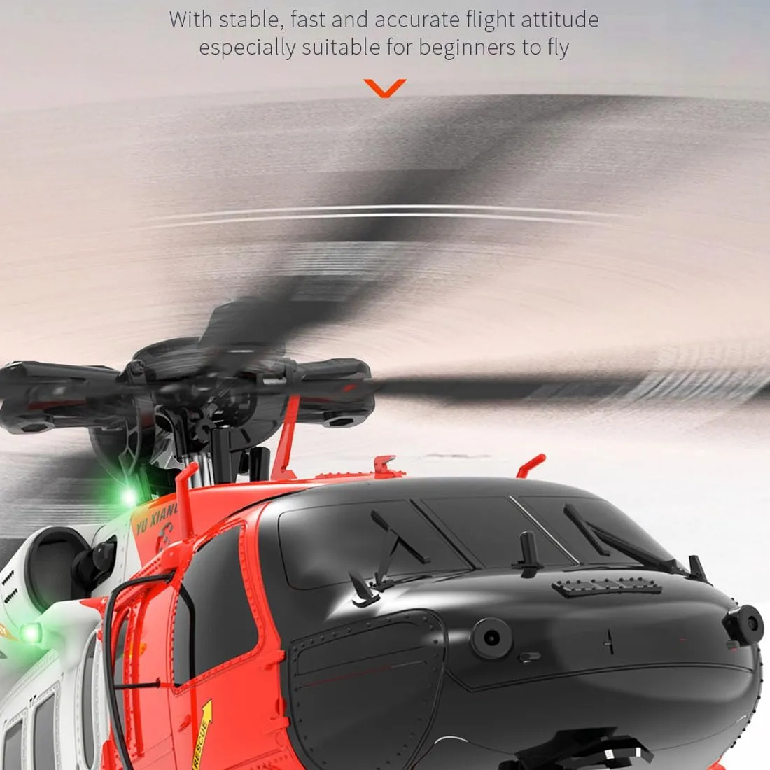 F09-S RC Helicopter for Adults, Remote Control Flying Helicopter, 1/47 Scale 2.4G 6CH RC Electric Airplane, RTF Easy to Beginners