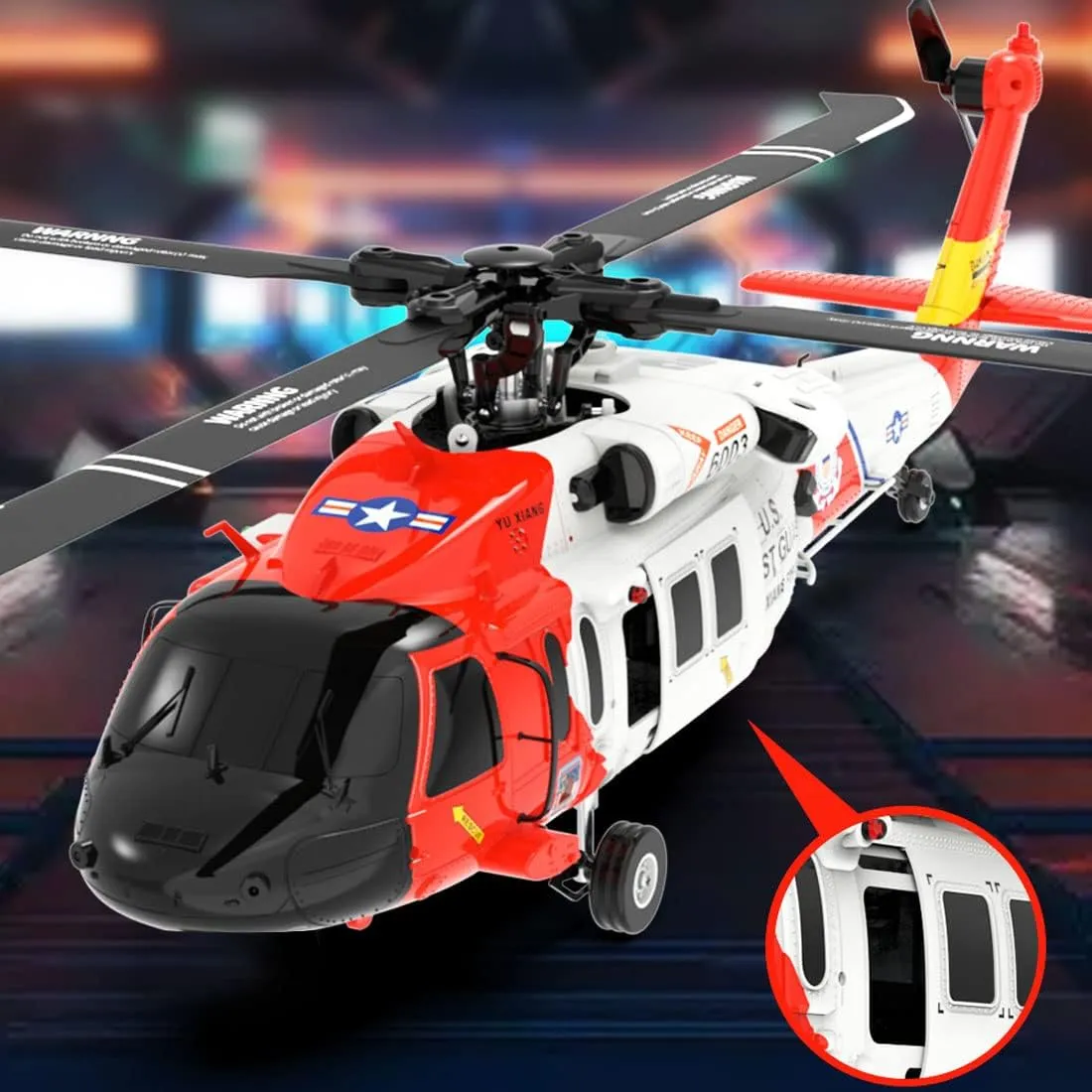 F09-S RC Helicopter for Adults, Remote Control Flying Helicopter, 1/47 Scale 2.4G 6CH RC Electric Airplane, RTF Easy to Beginners