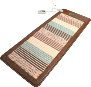 Far Infrared Heating Pad for Back - Infrared Mat Full Body - Amethyst Mat - Bio Crystal Mat - 5 Color Natural Gemstones Heating Pad with Overheat Protection and Auto Off Function(67"x27")