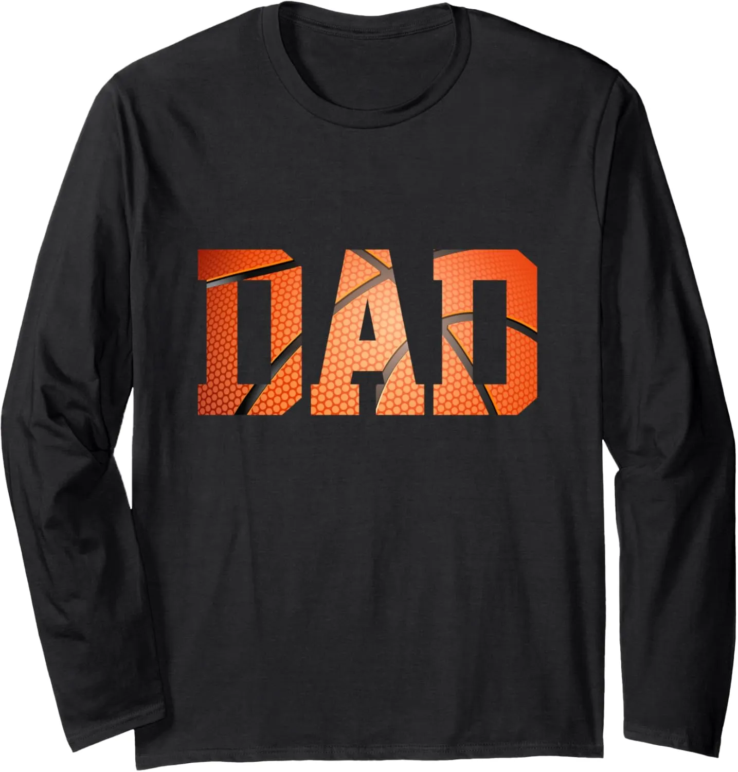 Father's Day Basketball Dad Hoop Slam Dunk Mens Retro Long Sleeve T-Shirt