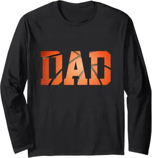 Father's Day Basketball Dad Hoop Slam Dunk Mens Retro Long Sleeve T-Shirt