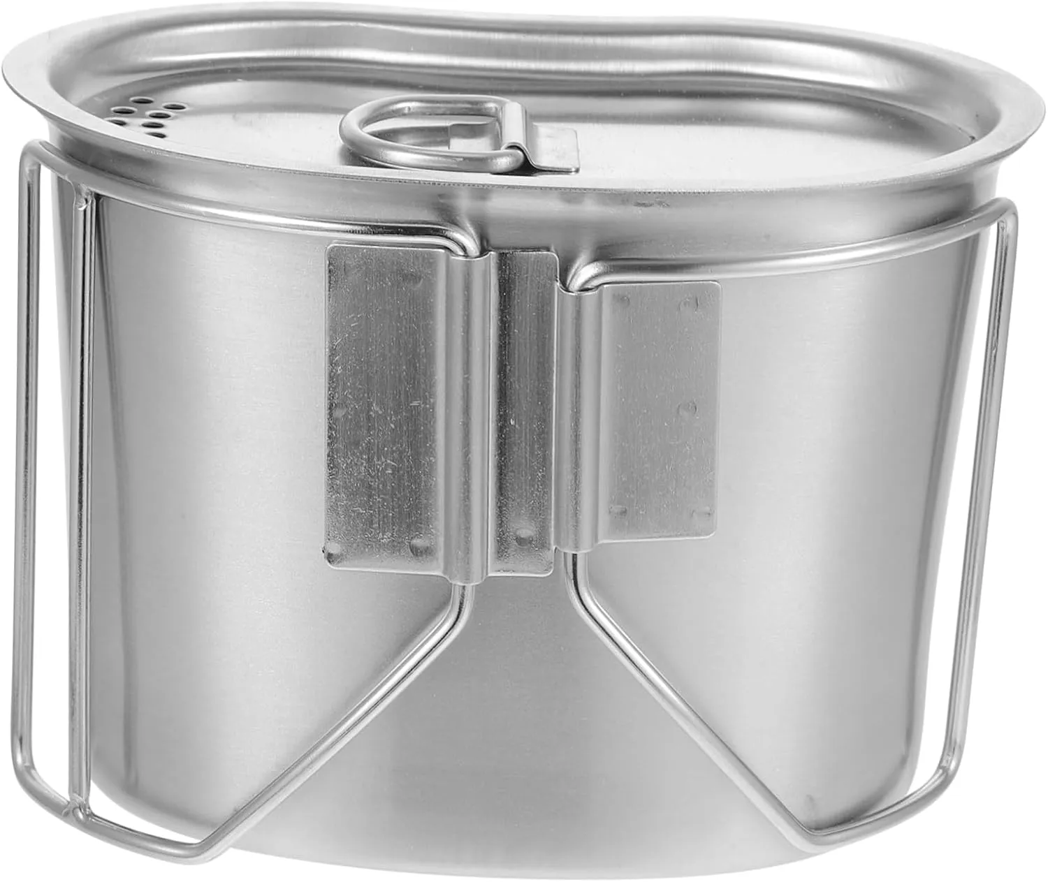 FAVOMOTO Backpacking Pot Portable Stainless Steel Mini Pot Camping Water Cup Lid