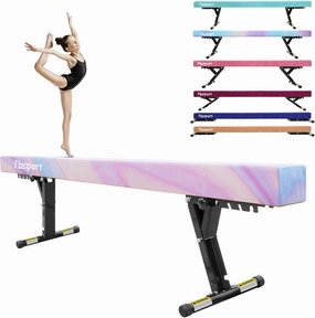 FBSPORT 8ft Adjustable Balance Beam: High and Low Floor Beam Gymnastics Equipment for Kids/Adults,Gymnastics Beam for Training,Practice, Physical Therapy and Professional Home Training with Legs