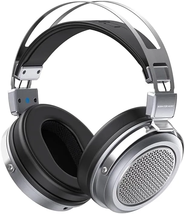 FiiO/JadeAudio JT1 Professional Studio Headphones for Recording Gaming Headset with Microphone, 50mm Diaphragms, Hi-Res Music Studio Headset