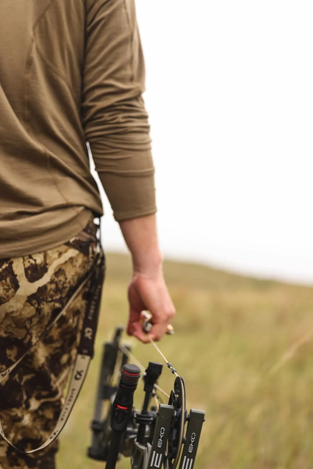 First Lite Men's Wick Quarter Zip - Ultralight Merino Wool Camo Hunting Baselayer