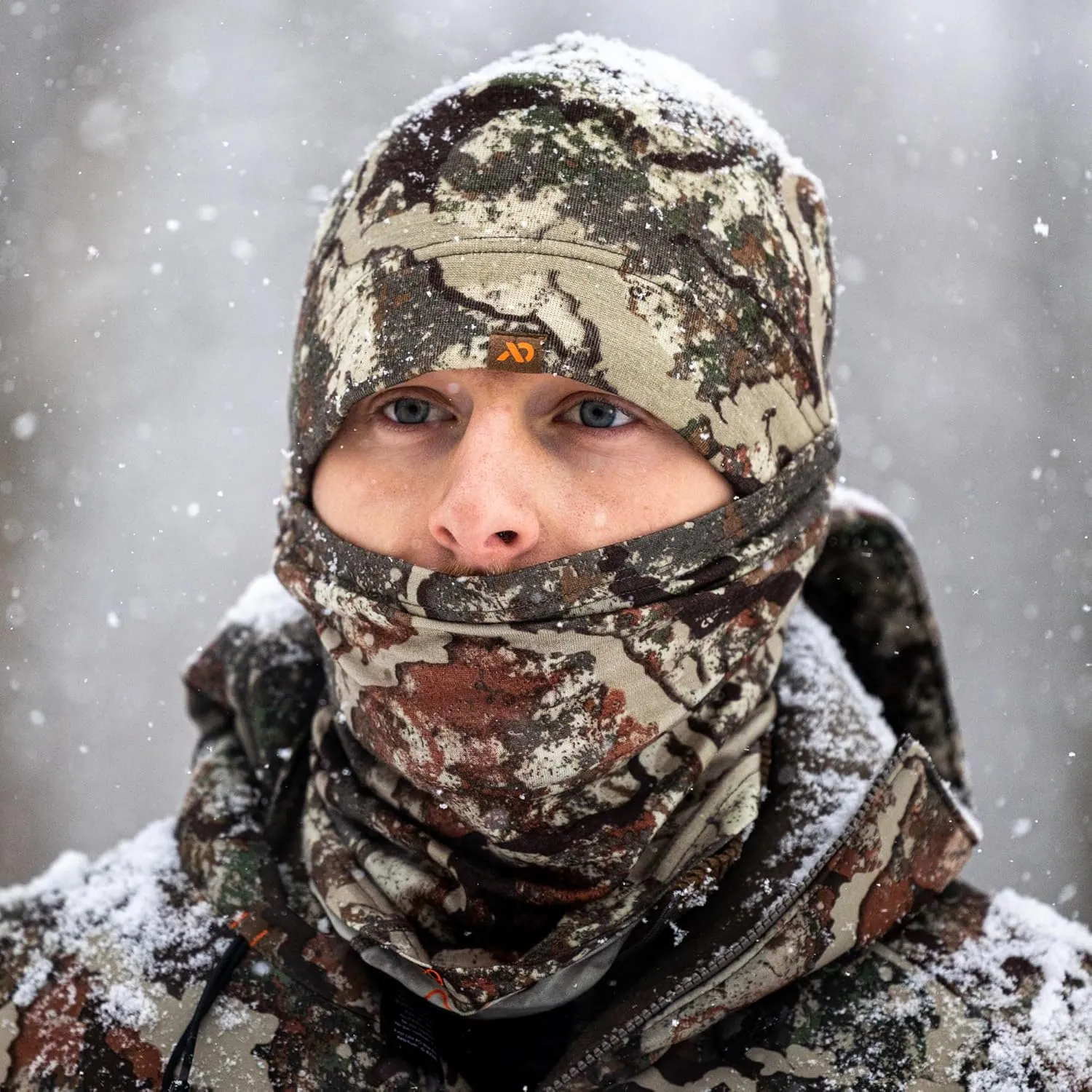 First Lite Midweight Merino Wool Neck Gaiter - Warm Camo Hunting Face Mask