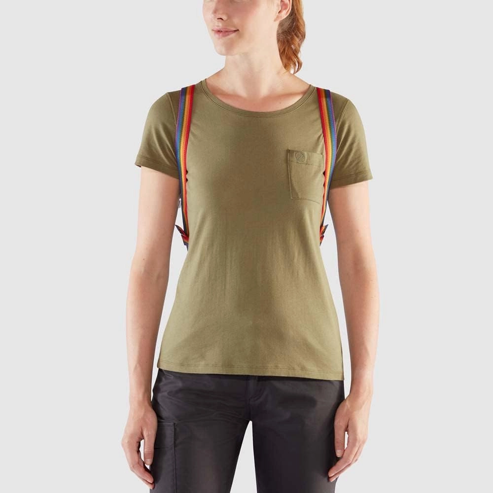 Fjallraven F23621621-907 Kanken Rainbow Mini Spruce Green-Rainbow Pattern, 20 x 13 x 29 cm