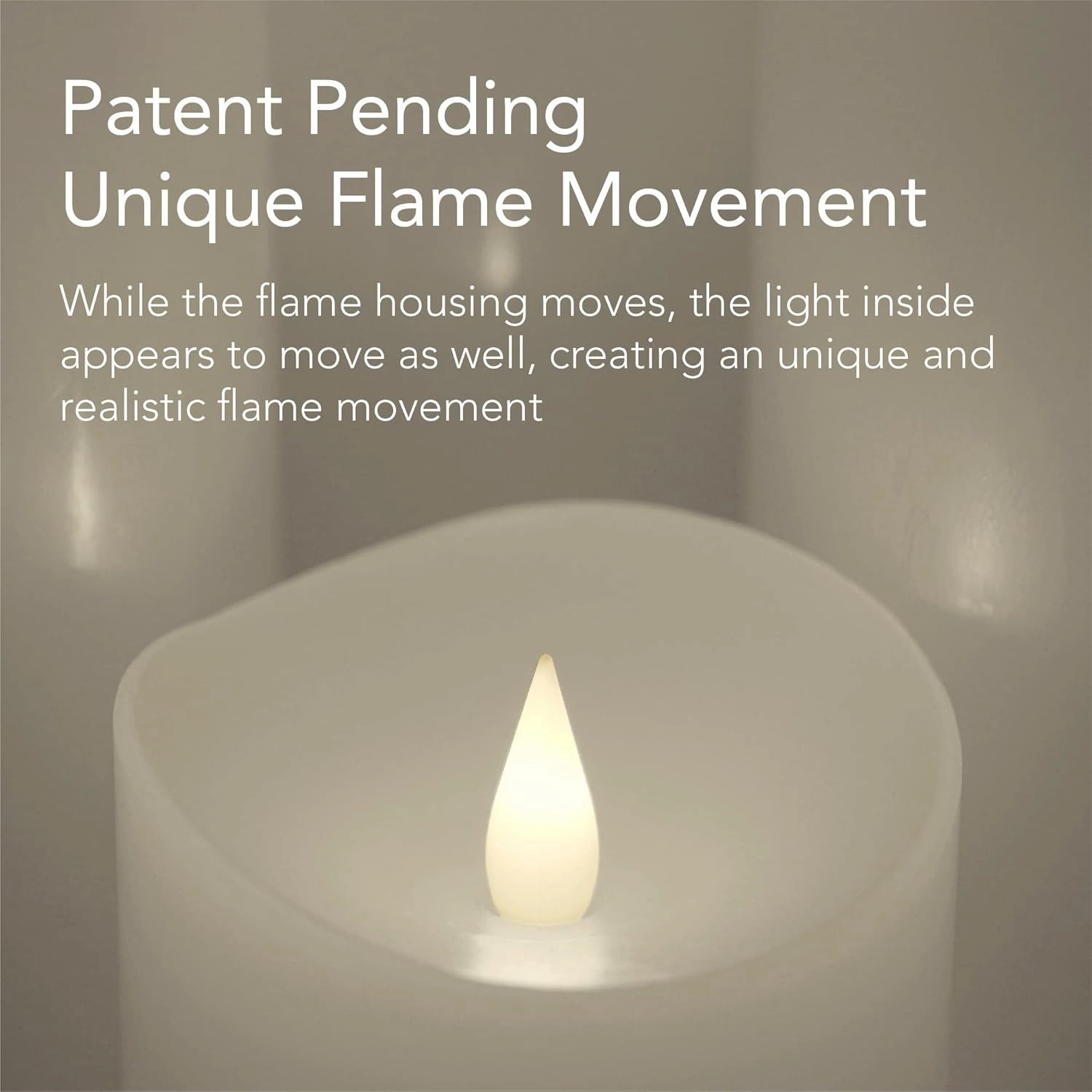 Flameless LED Candles with Remote Control, 4"x 10.3"Flickering 3D Moving Flame Battery Operated Candles in Real Wax Shell for Indoor Use, Home Decor White