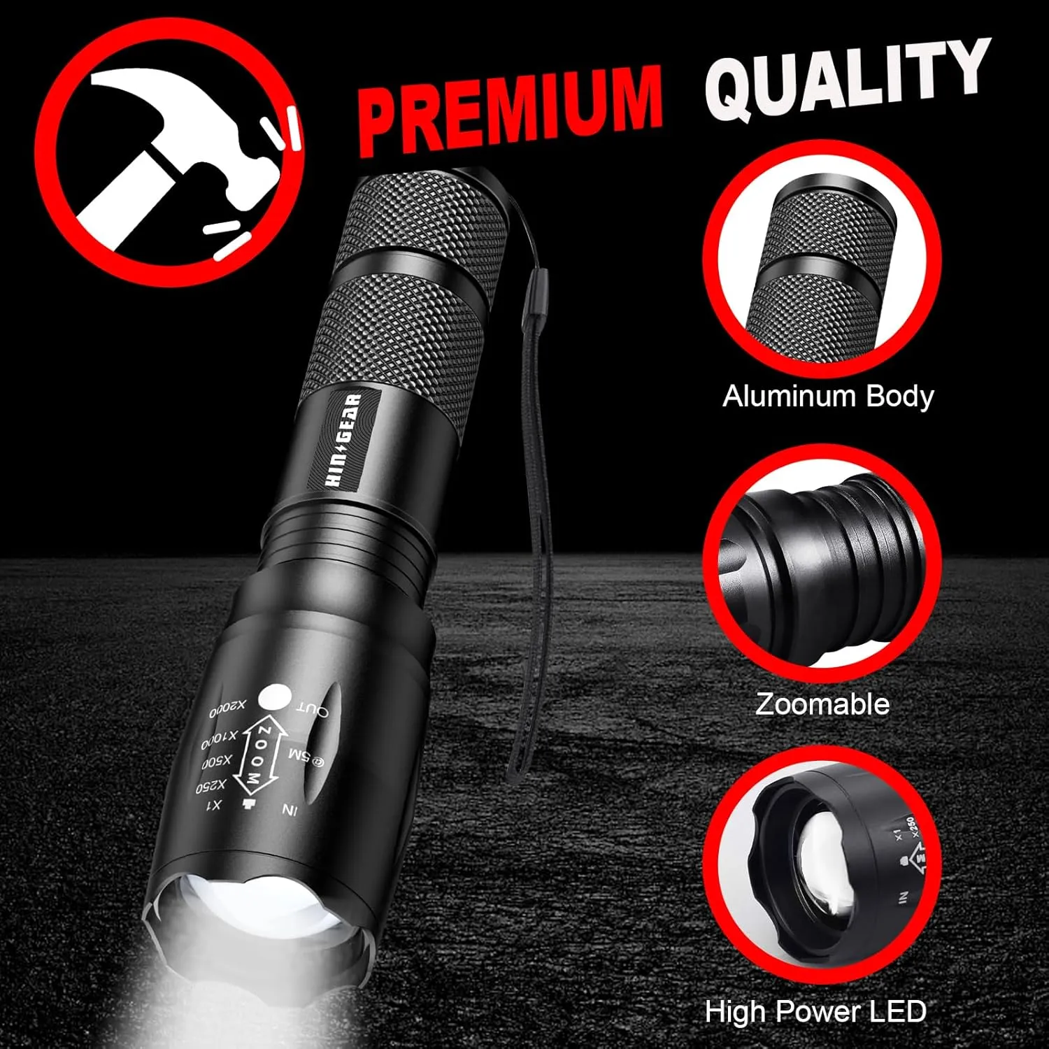 Flashlights High Lumens 6PCS, 1 Mode LED Flashlight Super Bright, Small Pocket Flashlight Bulk, Water Resistant Tactical Flash Light for Emergency, Camping, Gift for Men Dad Christmas