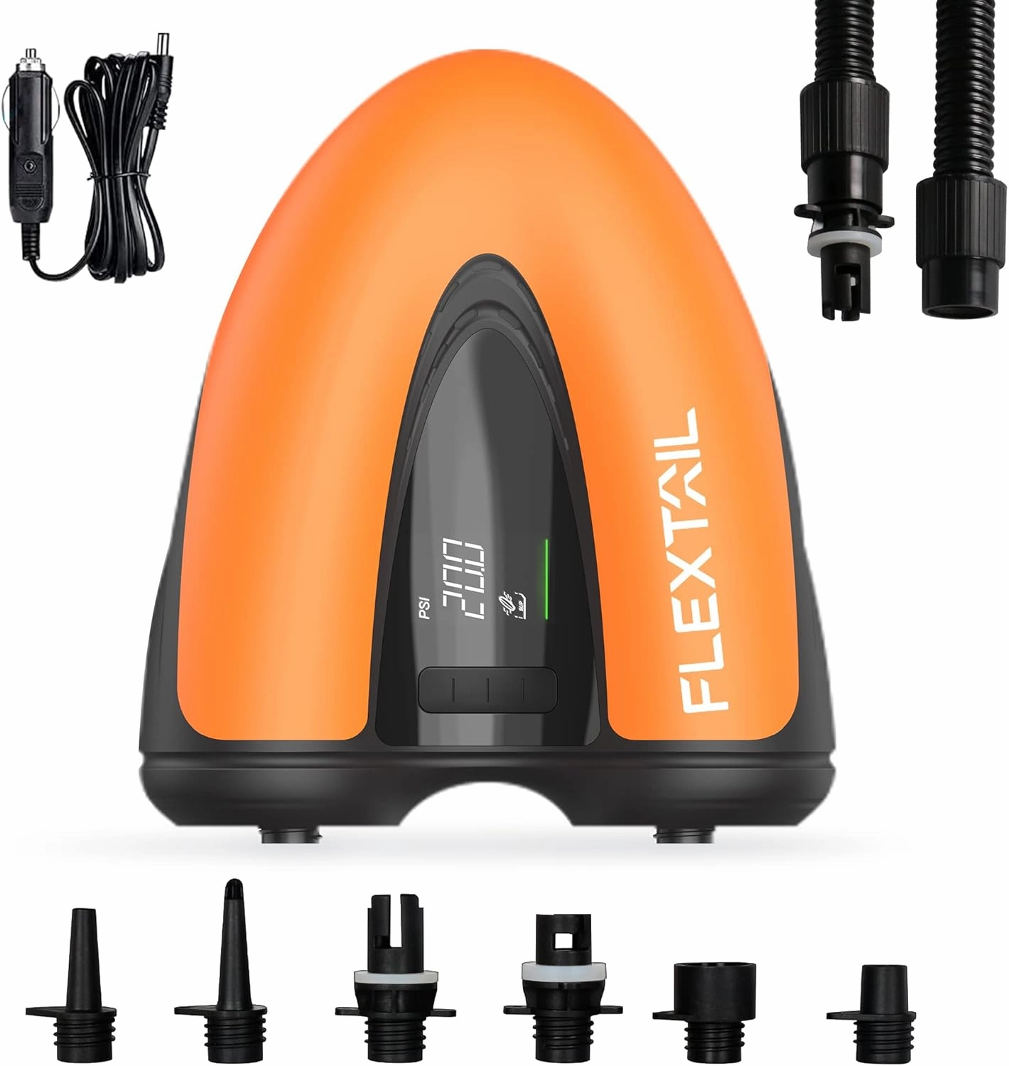 FLEXTAILGEAR Max Sup Pump Lite Electric Air Pump - 12V Dual Stage Inflate & Deflate, Digital Display for Paddle Boards, Kayaks, Boats, Yoga Balls, Inflatable Tents & Accessories (Not Rechargeable)…