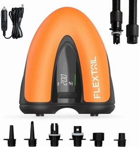 FLEXTAILGEAR Max Sup Pump Lite Electric Air Pump - 12V Dual Stage Inflate & Deflate, Digital Display for Paddle Boards, Kayaks, Boats, Yoga Balls, Inflatable Tents & Accessories (Not Rechargeable)…