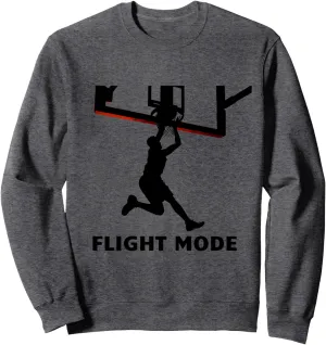 Flight Mode Basketball Dunk Silhouette Sports Fan Gift Sweatshirt