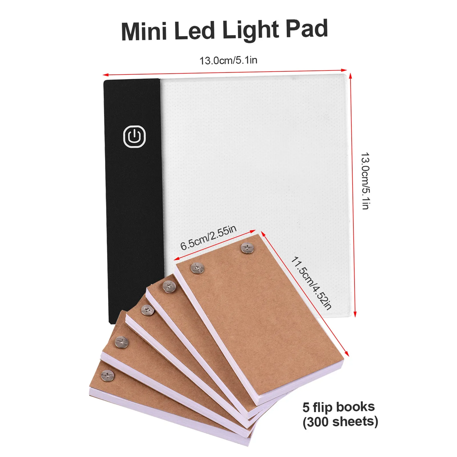 Flip Book Kit with Mini Light Pad for Drawing Tracing Animation Sketching