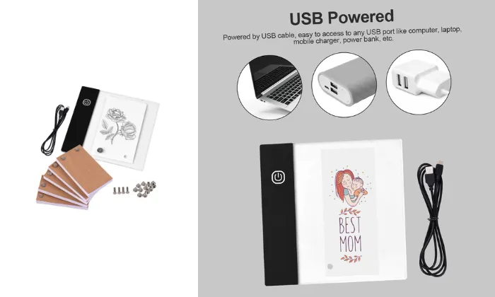 Flip Book Kit with Mini Light Pad for Drawing Tracing Animation Sketching