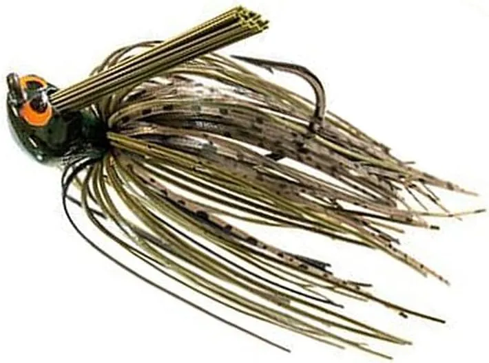 Flipping Jig 3/8 Oz Green Pumpkin Cross Eye Bass Bait Highly Efficient Lures for Various Kinds of Fish Jagg0le2349