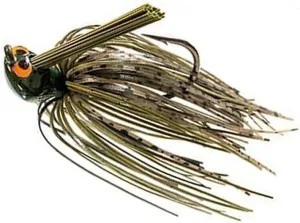 Flipping Jig 3/8 Oz Green Pumpkin Cross Eye Bass Bait Highly Efficient Lures for Various Kinds of Fish Jagg0le2349