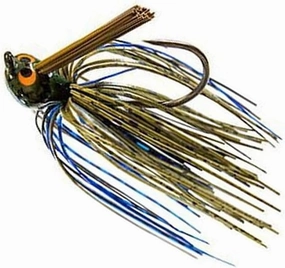 Flipping Jig 3/8 Oz Bruised Green Pumpkin Cross Eye Highly Efficient Lures for Various Kinds of Fish Jagg0le2343
