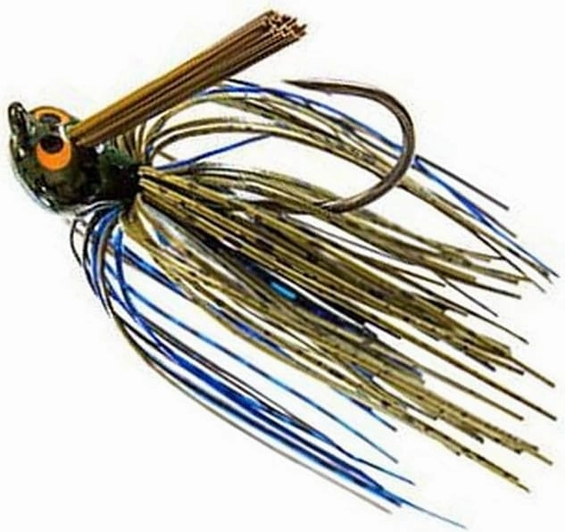 Flipping Jig 3/8 Oz Bruised Green Pumpkin Cross Eye Highly Efficient Lures for Various Kinds of Fish Jagg0le2343