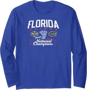 Florida Gators National Champs 2025 Men's Basketball Dunk Long Sleeve T-Shirt