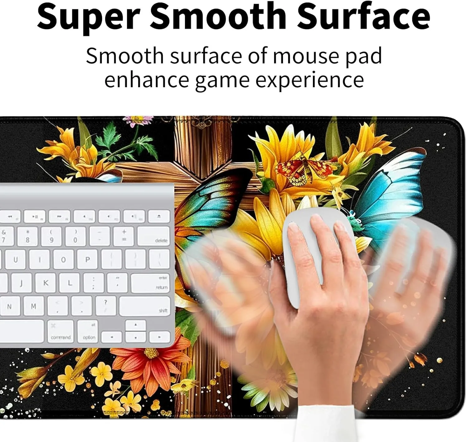 Flowers Like Sunflower Card Mat for MTG & TCG Playmat Mouse Pad,23.6" x 13.8" Game Mat Trading Card Game Playmats Table Mat Perfect for Card Games Video Games Computer Office