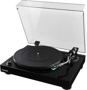 Fluance RT81 Turntable with AT95E Cartridge, Belt Drive, Built-in Preamp, Adjustable Counterweight - Piano Black