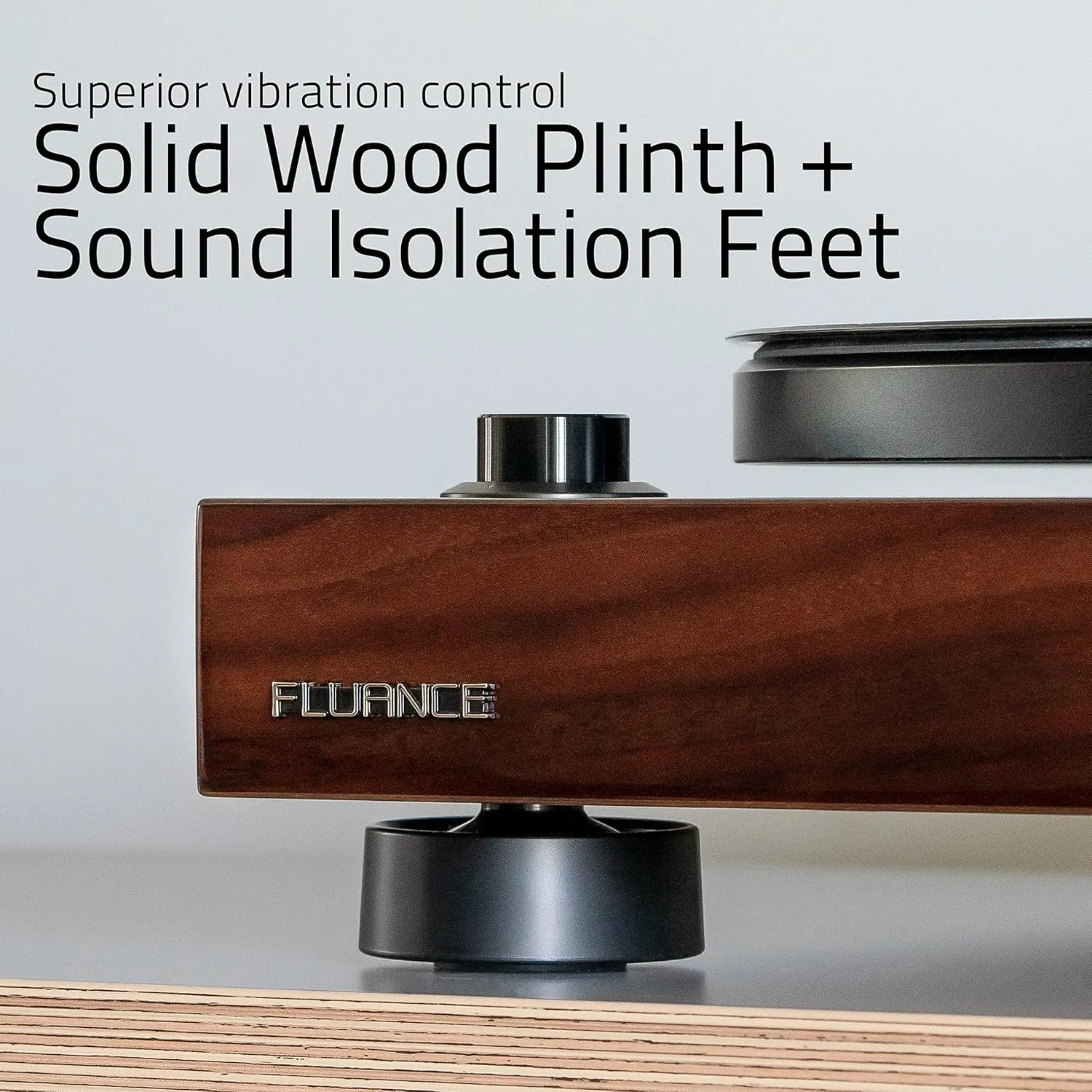 Fluance RT81 Turntable with AT95E Cartridge, Belt Drive, Built-in Preamp, Adjustable Counterweight - Piano Black