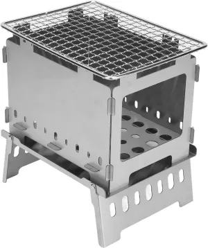 Foldable Wood Stove Portable Stainless Steel Camping Oven for Outdoor Hike Outdoors Outdoors