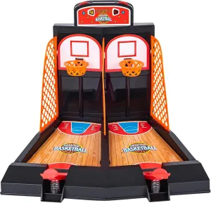 Forest & Twelfth Desktop Mini Basketball Sports Game Set Basketball Mini Arcade Game, Tabletop Basketball Hoop for Office and Home, Arcade Gaming Experience - Includes 6 Mini Basketballs