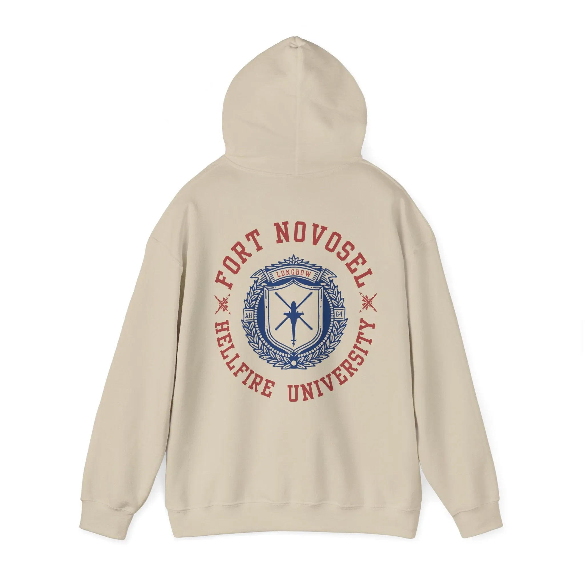 Fort Novosel Hellfire University Unisex Heavy Blend Hooded Sweatshirt