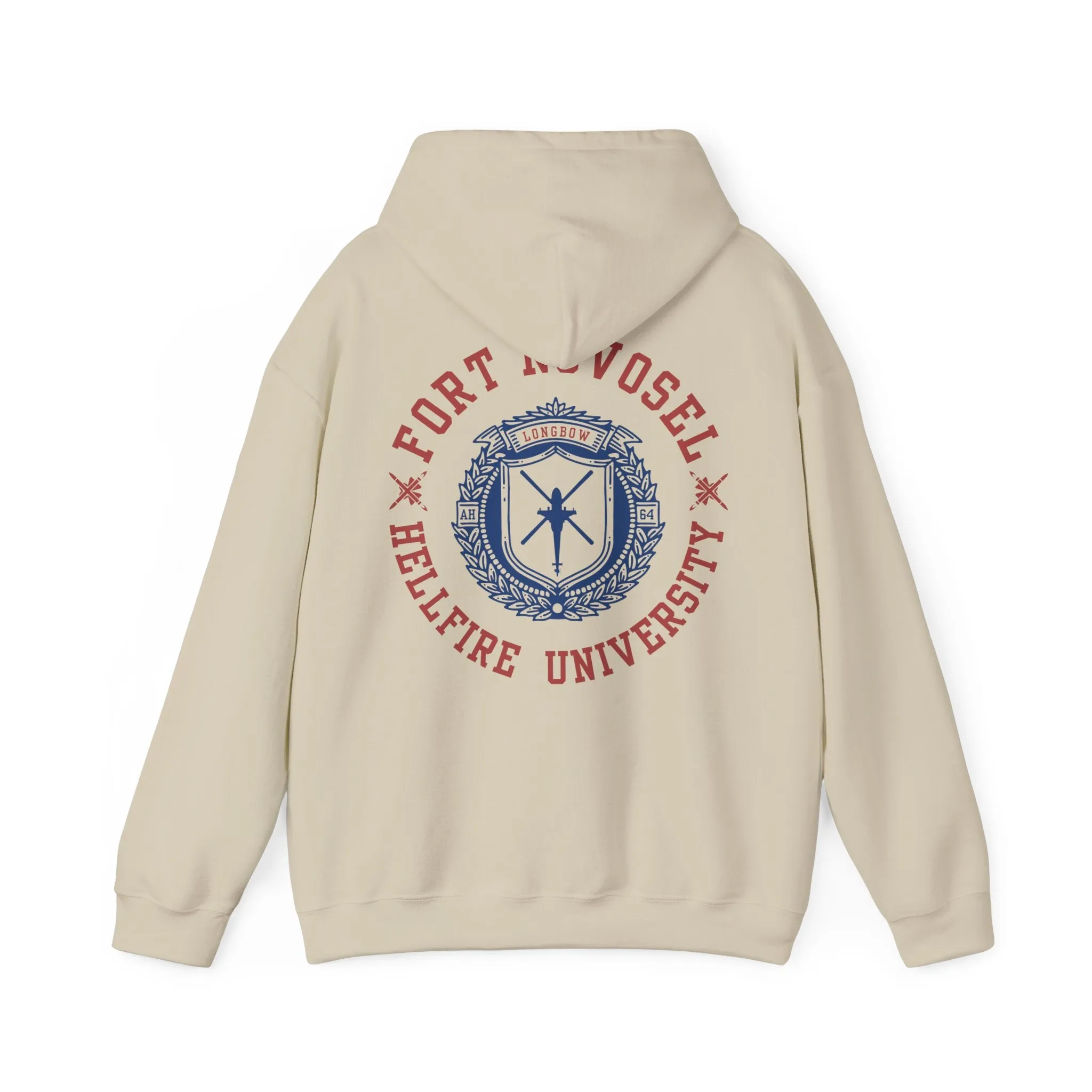 Fort Novosel Hellfire University Unisex Heavy Blend Hooded Sweatshirt